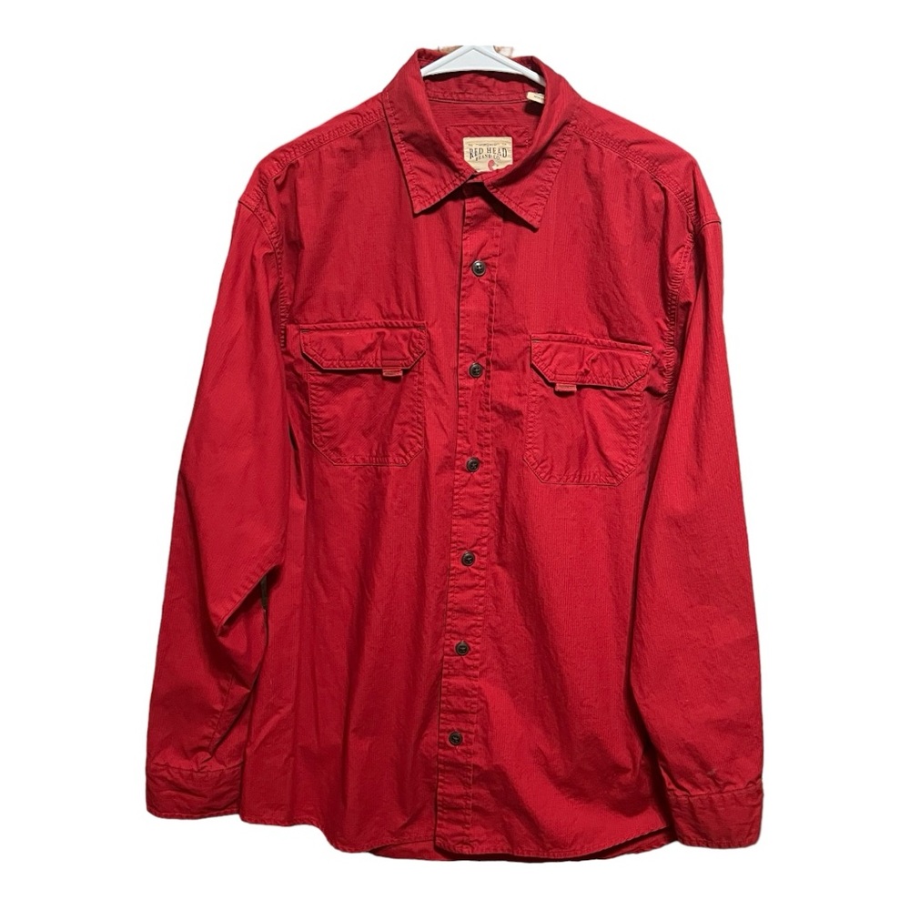 Red Head Fisherman Classic Sportswear Long Sleeved Shirt M